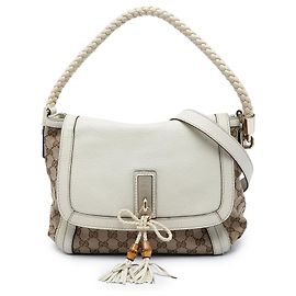 Borsa Bella Flap in tela GG beige di Gucci