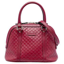 Borsa Gucci Red Mini Microguccissima Dome Satchel
