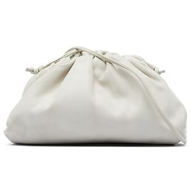 Bottega Veneta White Lambskin The Mini Pouch Crossbody