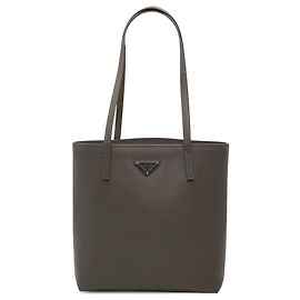 Prada Saffiano Leder Tote in Grau