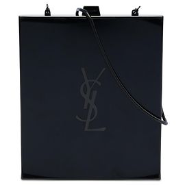 Clutch Tuxedo in acrilico nero con catena Saint Laurent