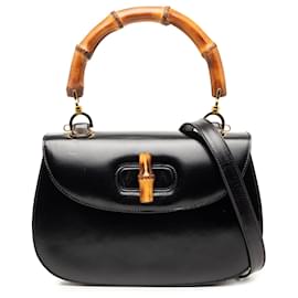 Gucci Pelle di vitello nera Bamboo Night