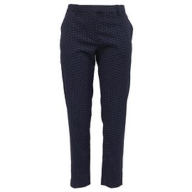 Pantalon court à motifs Altuzarra en viscose bleu marine