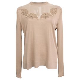 Fendi Pullover aus beiger Seide
