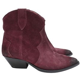 Botines Dewina en ante color burdeos Isabel Marant