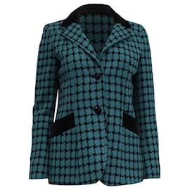 Blazer estampado Etro en lana turquesa