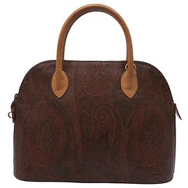 Etro Satchel aus braun beschichtetem Canvas mit Paisley-Print