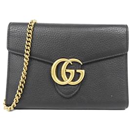 Portafoglio con catena in pelle Gucci GG MARMONT