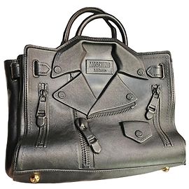 Borsa Moschino Milano in pelle nera modello Biker