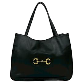 Borsa Tote in pelle Gucci Horsebit 1955 con dettagli metallici