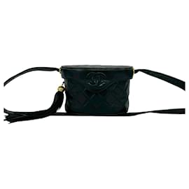 Borsa a tracolla Chanel Vintage Coco Mark in agnello con nappa e nappa