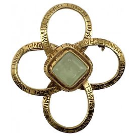 Vintage Chanel Brosche mit farbigen Steinen