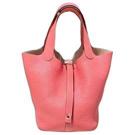 Hermès Picotin Lock 18 in pelle rosa