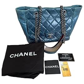 Chanel Timeless Shopping Bag Piel de Cordero Azul