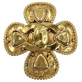 Vintage Chanel Brosche mit Kleeblatt-Design