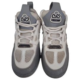 Louis Vuitton LV Trainer Zapatillas Blancas y Grises
