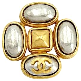 Spilla Chanel Vintage Oro e Argento