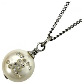 Collana con perle finte e strass Chanel
