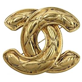 Spilla Chanel Vintage Matelassé Gold