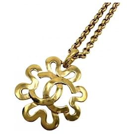 Chanel Vintage Flower Coco Mark Halskette für Damen
