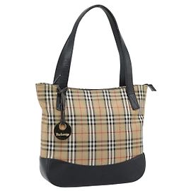 Borsa Burberry Nova Check in tela Beige Oro Autentica ep14987