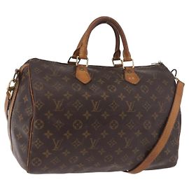 LOUIS VUITTON Monogram Speedy Bandouliere 35 Hand Bag M41111 LV Auth ka4968