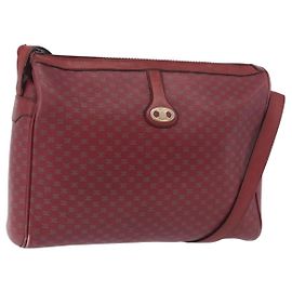 Céline Borsa a Spalla CELINE Macadam Pelle Bordeaux Oro Auth 189944