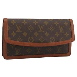 LOUIS VUITTON Monogram Pochette Dam PM Clutch Bag M51812 LV Auth BA13708