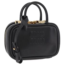 Charm per borsa Miu Miu Matelasse in pelle nera e oro Auth 188997M