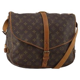 LOUIS VUITTON Borsa a Spalla Monogram Saumur 35 M42254 LV Auth BA13483