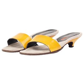 Miu Miu SS99 Neon Sports Sandal Kitten Heel Mules