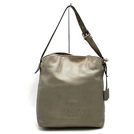 Borsa a tracolla Loewe Heritage in pelle argento metallizzato