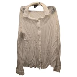 Pinko Chemise Blanche en Viscose et Dentelle