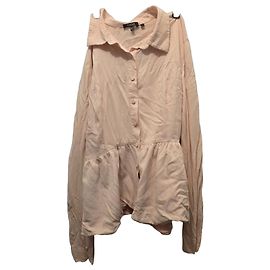 Autre Marque Blusa in seta Raoul rosa pallido con peplum