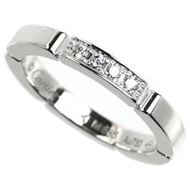 Anillo Maillon Panthère en oro blanco de 18K y 4 diamantes Cartier