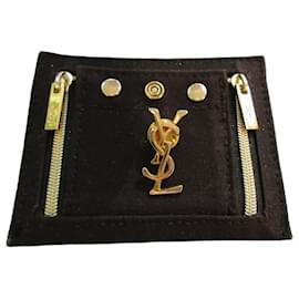 Broche YSL Cassandre Dorée - Yves Saint Laurent