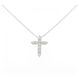 Autre Marque Collana a Croce con Diamanti Pt900 Pt850