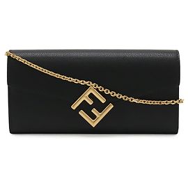 Clutch Lunga con Catena Portafoglio Fendi FF Diamond