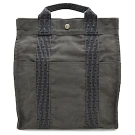 Zaino e Borsa a Spalla Hermes Herline Sac aux MM in tela grigia - Hermès