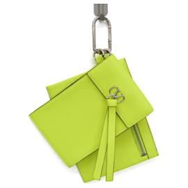 Valentino Garavani Fluorescent Yellow Leather Smartphone Holder