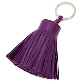 Hermes Carmen Keyring in Purple Agneau Milo Leather - Hermès