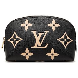Pochette cosmetici Louis Vuitton Black Bicolor Monogram Empreinte Giant