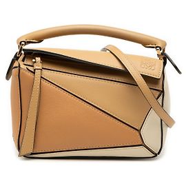 LOEWE Borsa Mini Bicolore in pelle di vitello Beige