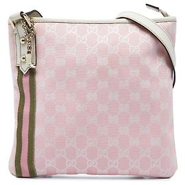 Gucci Pink GG Canvas Web Jolicoeur Crossbody