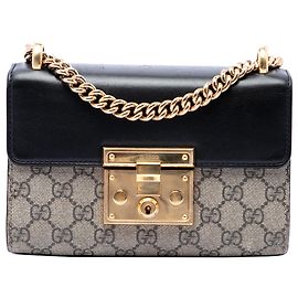 Gucci Beige Small GG Supreme Padlock Crossbody