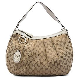 Gucci Beige GG Canvas Sukey Schultertasche