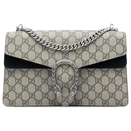 Borsa a Spalla Gucci Beige Medium GG Supreme Dionysus