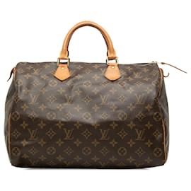 Louis Vuitton Marrone Monogram Speedy 35