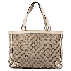 Gucci Abbey Tote aus beigem GG Canvas