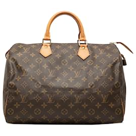 Louis Vuitton Marrone Monogram Speedy 35